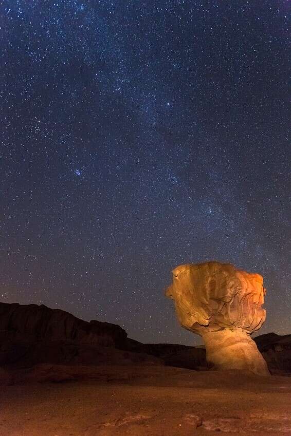 סדנת ליל כוכבים בתמנע // צילום: עפר גדנקן